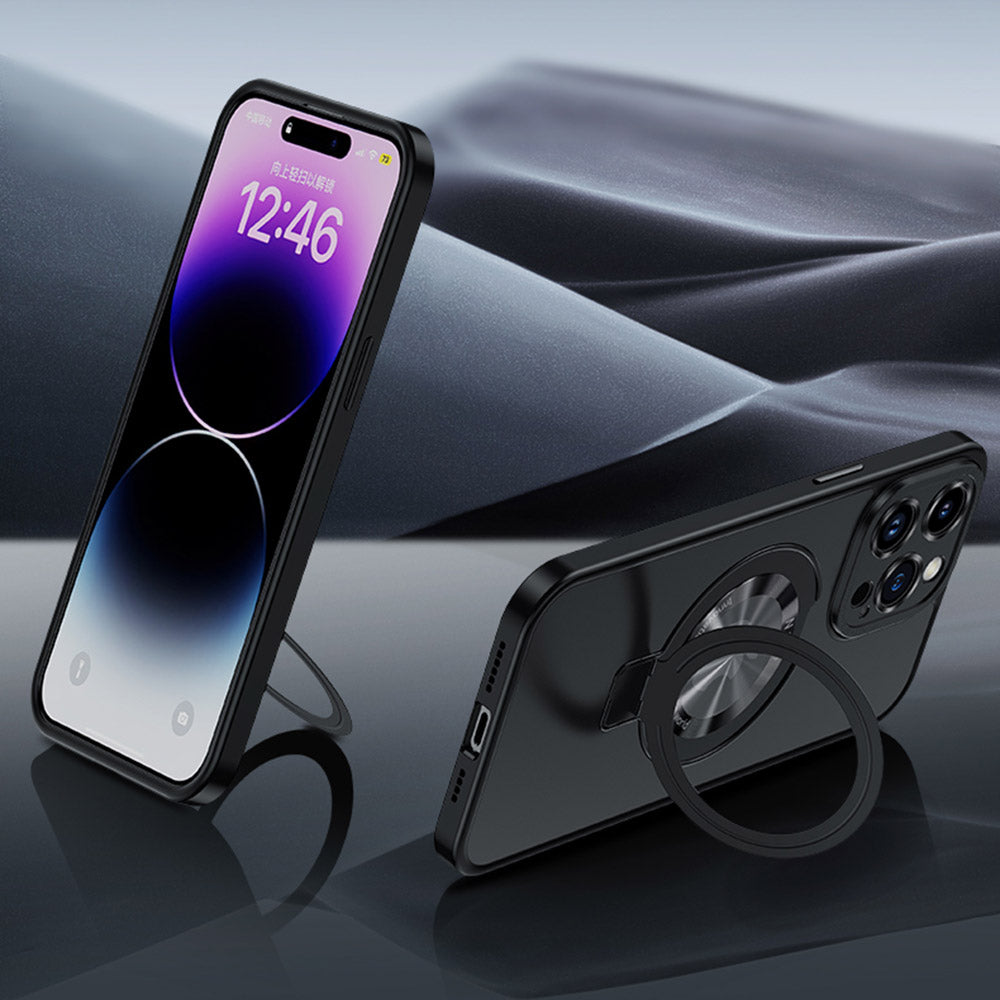 Matte Phone Case for iPhone 14 Pro Max Magnetic TPU PC Cover Rubberized Phone Shell with Kickstand Matte Phone Case for iPhone 14 Pro Max Magnetic TPU PC Cover Rubberized Phone Shell with Kickstand